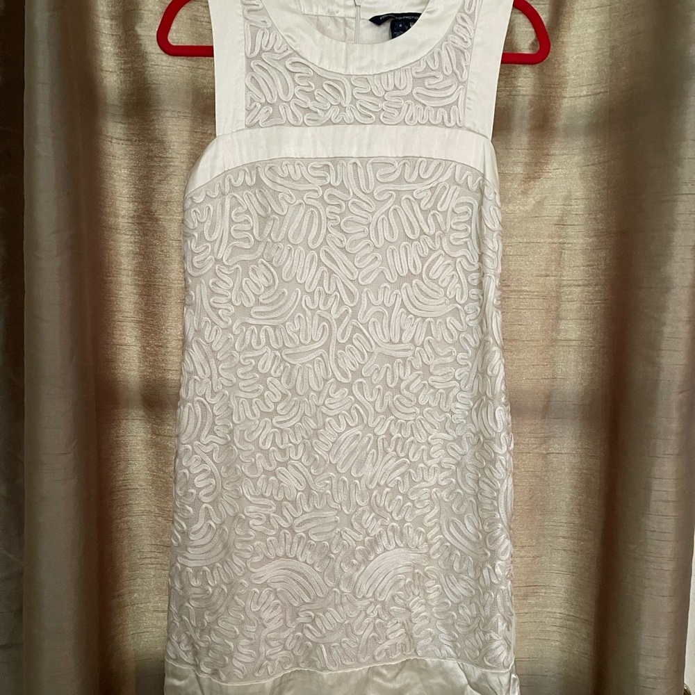 French Connection off‎ white decorative dress.